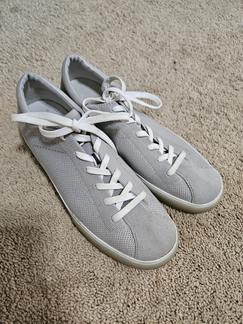 Rothy's Light Gray Knit Low-Top Sneakers